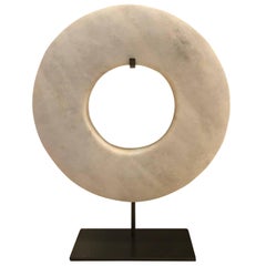 White Donut Shape Ring Sculpture, Contemporary, China