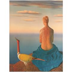 Russian Painting-Jude with a Bird, Evgeni Gordiets Signed