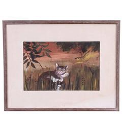 Isabel Harris Cat on the Hunt Painting