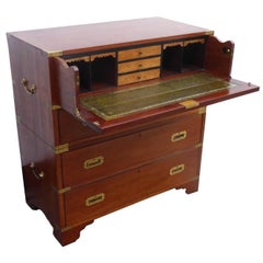 19th Century Mahogany Campaign Chest with Secretaire