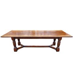 Antique Large Solid Oak Refectory Table by Titchmarsh & Goodwin, Suffolk