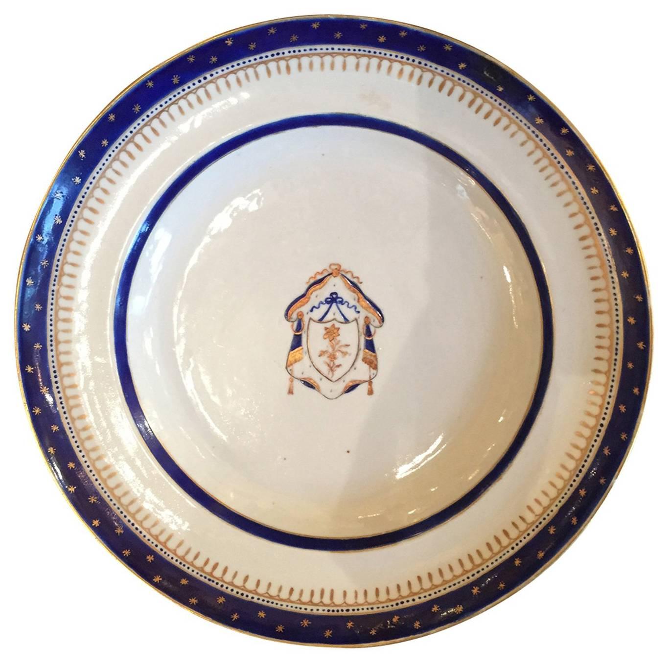 Federal Period Set of Chinese Export Armorial Dishes, circa 1796-1820