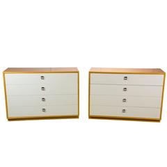 Matched Pair of Mid-Century Modern Bedside Chests