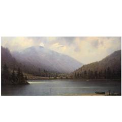 William R. Davis Oil Painting Clearing Storm, Echo Lake, Franconia, NH 4