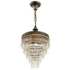 Five-Tiered Crystal Chandelier, circa 1920