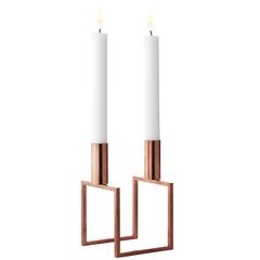 Line Two Candleholder in Copper by Mogens Lassen