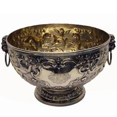 Georgian Silver Punch Bowl, John Crouch & Thomas Hannam, circa 1780