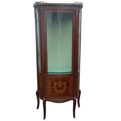 Antique French Marquetry Inlaid Vitrine