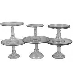 Collection of Six Antique Pastry and Cake Stands