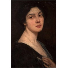 Mrs. John C. Nagel circa 1900 by Robert Henri Antique Mrs. John C. Nagel circa 1900 by Robert Henri