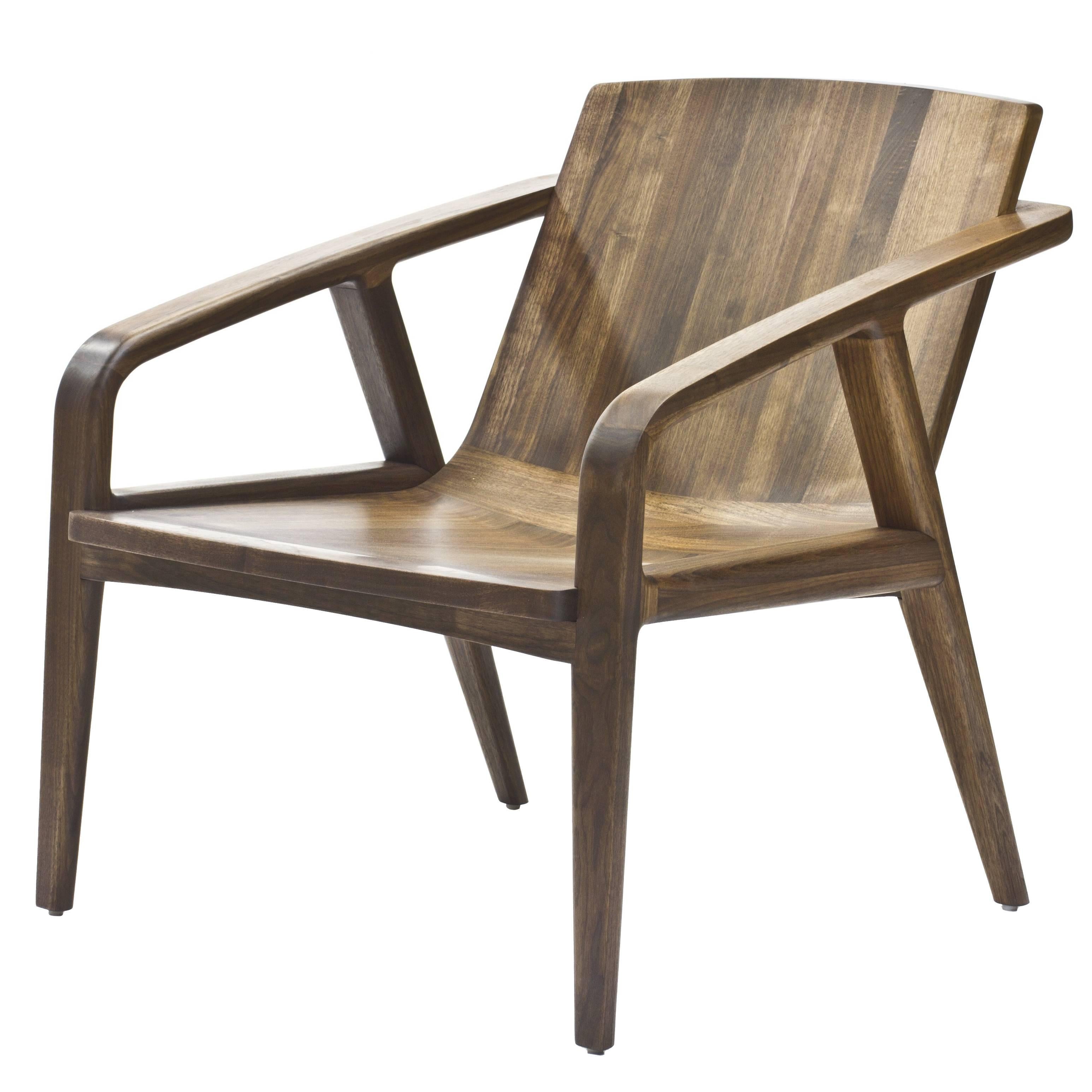 Pilot Lounge Chair in Oiled Walnut by Scott Mason for Wooda For Sale