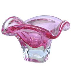 Art Glass Bowl in Orchid Tones