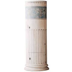 Swedish 19th Century Late Gustavian Column Pedestal Cabinet