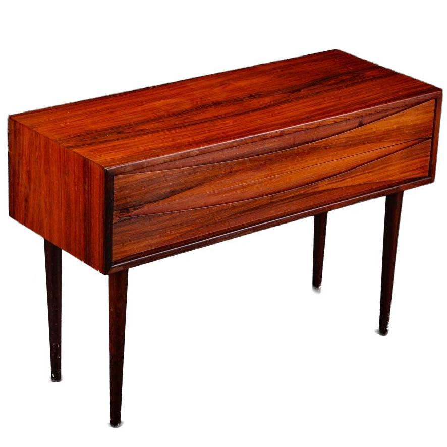 Arne Vodder Rosewood Two-Drawer Low Cabinet For Sale