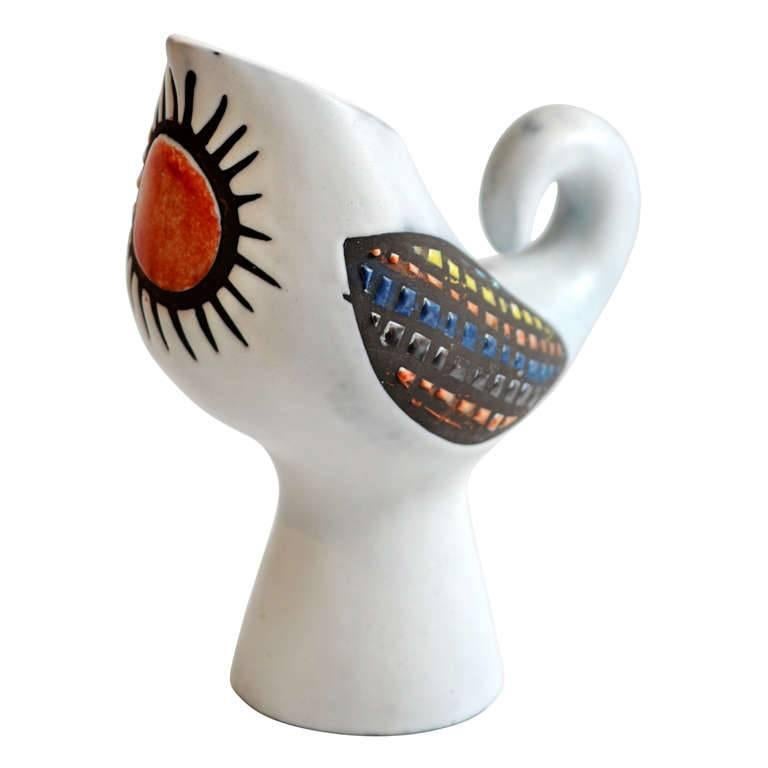 Roger Capron Ceramic Bird Vase