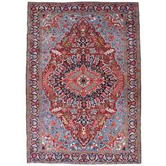 Fine Antique Heriz Small Carpet 3