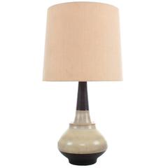 Large Stoneware Table Lamp by Søholm, Denmark, 1960s. Danish Pottery Table Lamp 