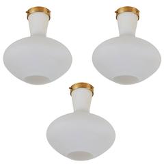 Three Flush Mount Ceiling Lights by Stilnovo 4