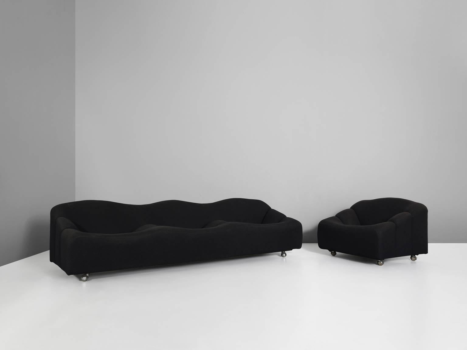Metal Pierre Paulin Early Edition Sofa and Chair of the ABCD Series for Artifort