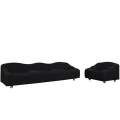 Retro Pierre Paulin Early Edition Sofa and Chair of the ABCD Series for Artifort