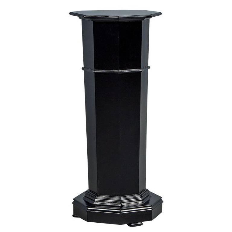 Vintage Black Pedestal Column For Sale at 1stdibs