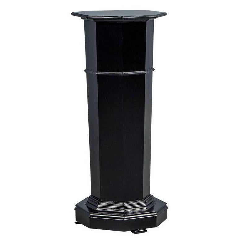 Vintage Black Pedestal Column