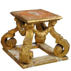 French, 18th Century Giltwood Stand, Pedestal