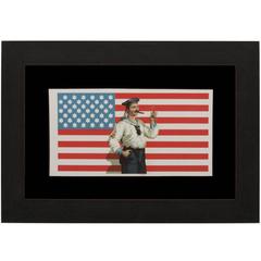 Antique American Flag Cigar Label with Sailor & 42 Six-Pointed Stars, 1889-1920 7