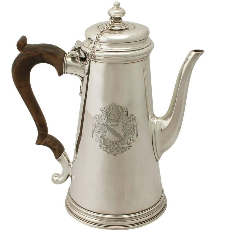 Antique George II Sterling Silver Chocolate Pot at 1stDibs
