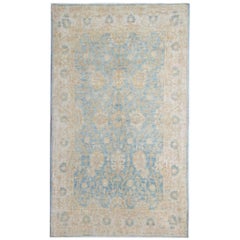 Light Blue Rugs, Zeigler Handmade Carpet, Oak Floral Carpet 