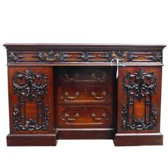 19th Century Mahogany Chippendale Style Desk 3