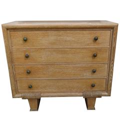 Retro Cerused Oak Chest Of Drawers, France, Mid-Century