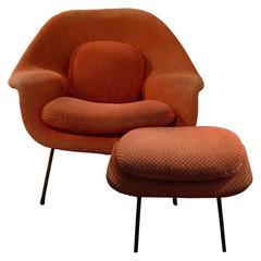 Eero Saarinen Vintage Womb Chair and Ottoman