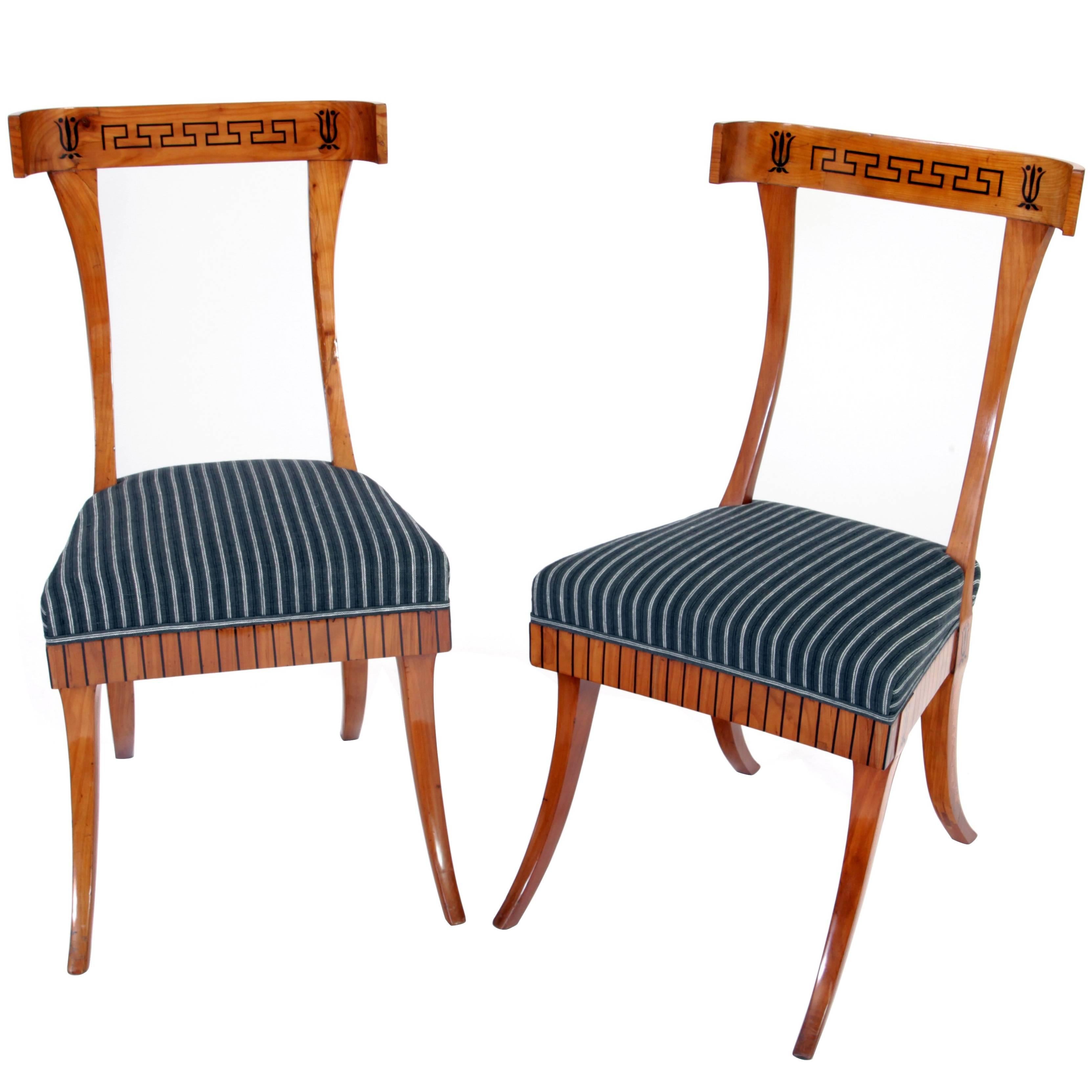 North European Klismos Chairs, 19th Century