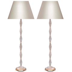 Carved Diamond Form Rock Crystal Floor Lamp 3