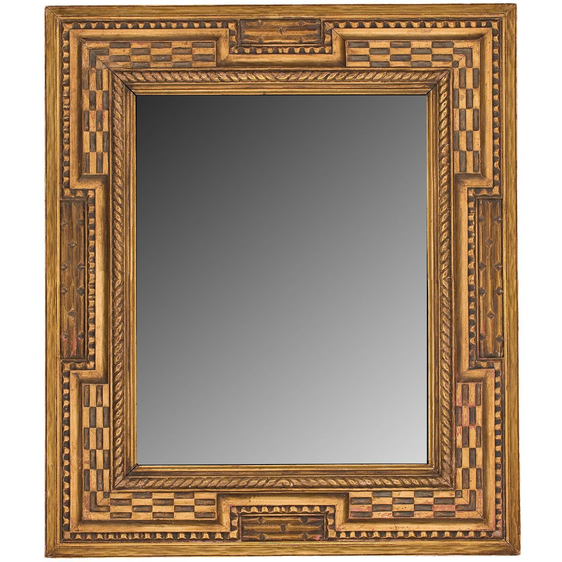 Carved and Gilt Dutch Style Mirror