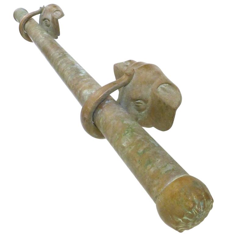 Brass "Elephants" Bar Foot Rail For Sale at 1stDibs wrought iron bar