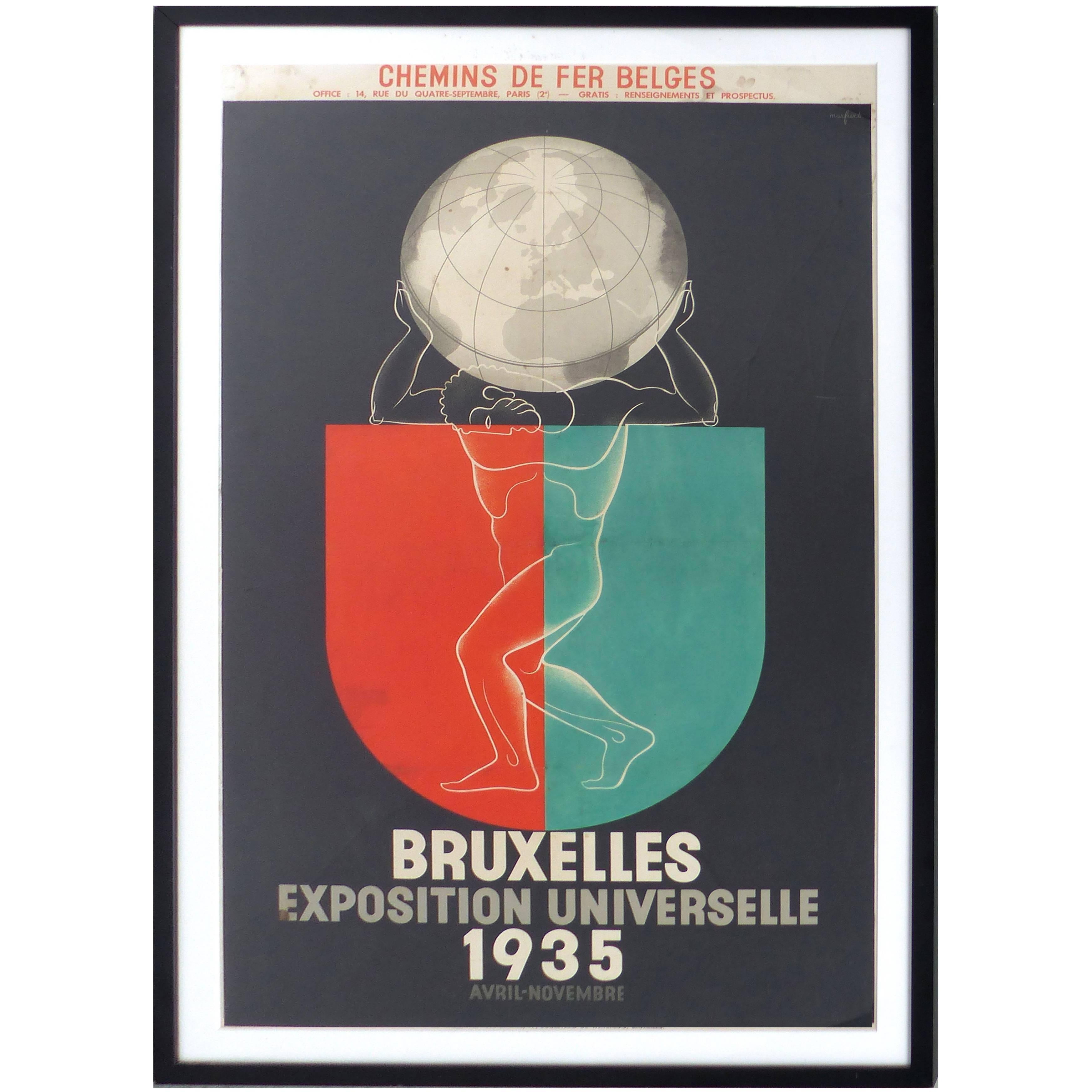 1935 Leo Marfurt Bruxelles Exposition Poster