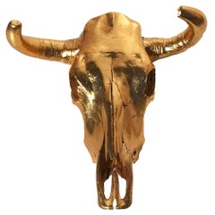 23-Karat Gold Leafed Real Cow Skull