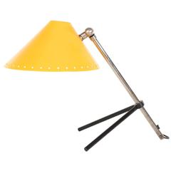 Yellow Pinocchio Lamp by H. Busquet for Hala Zeist, Netherlands