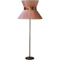 Tiffany Floor Lamp Standing with Silk Shade 4