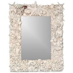 Vintage Grotto Style Mirror with Shell Motif