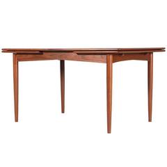 Mid-Century Expanding Draw-Leaf Dining Table