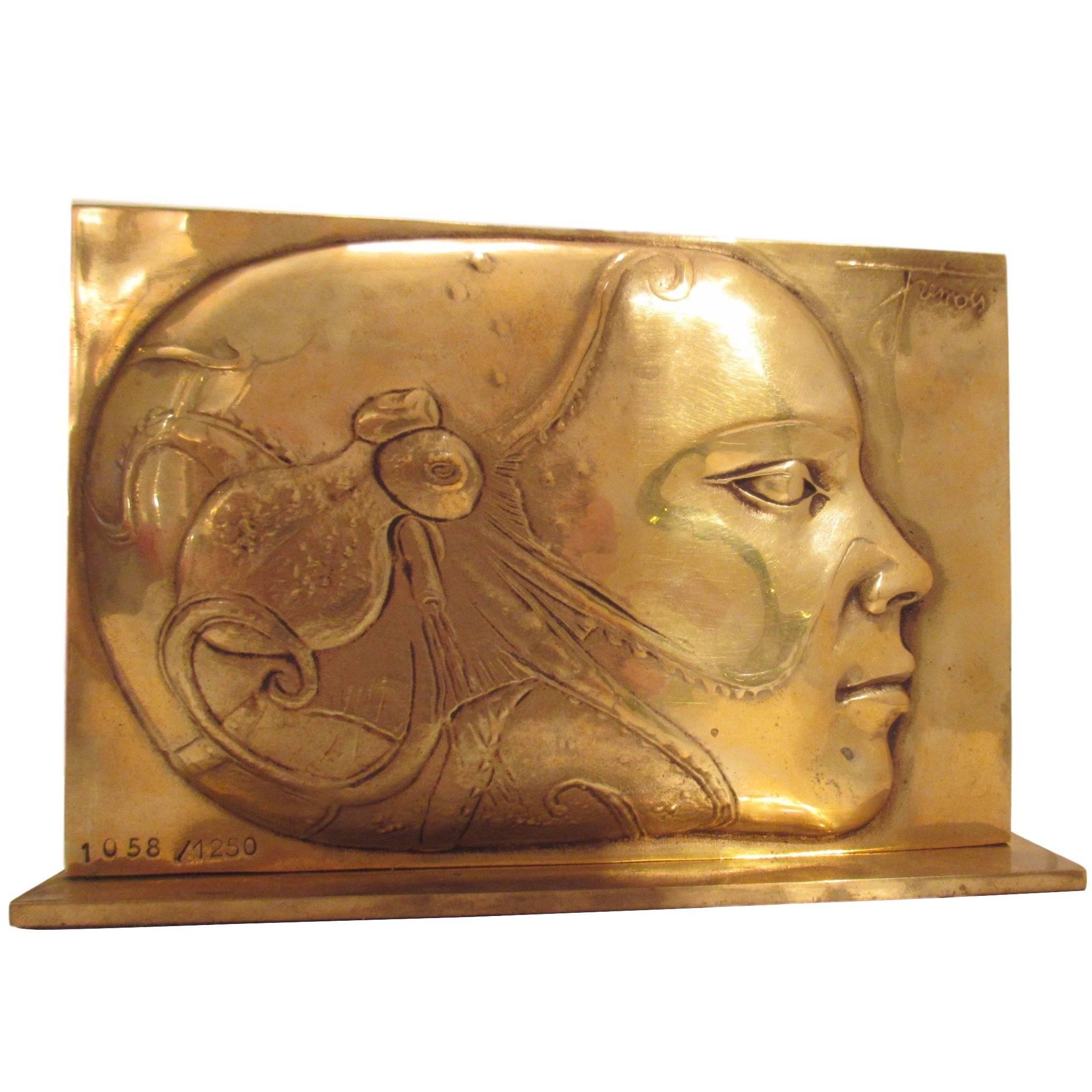 Brass Sclupture by Pierre-Yves Trémois, Signed and Numbered For Sale