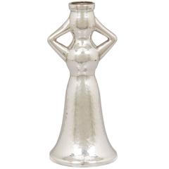 Figural Hand-Hammered Sterling Silver Lalaounis Fertility Goddess Vase