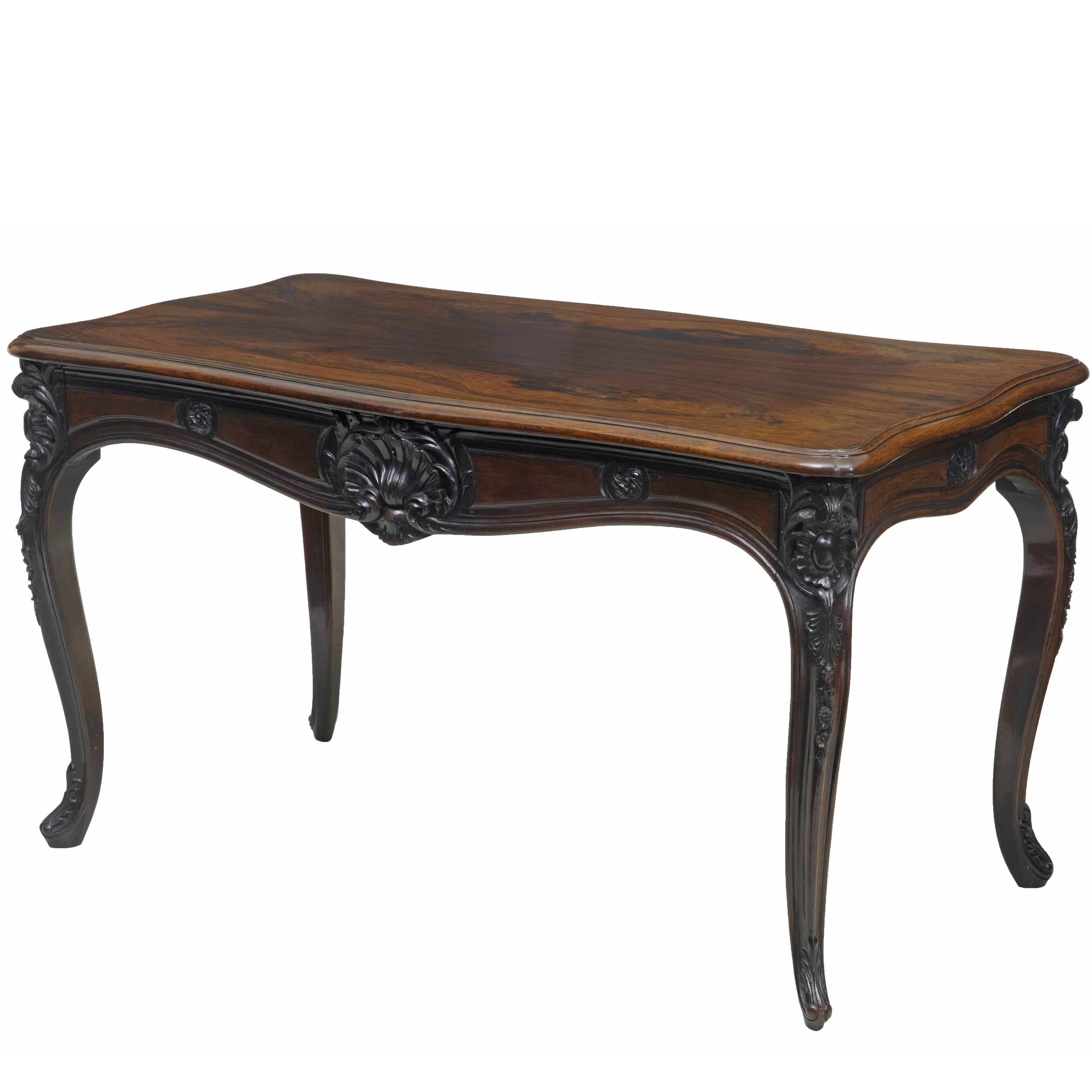 19th Century Carved Rosewood Occasional Table