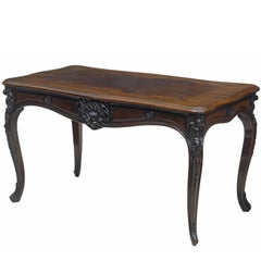 Antique 19th Century Carved Rosewood Occasional Table