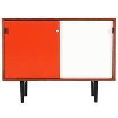 Florence Knoll Lacquered and Walnut Compact Credenza