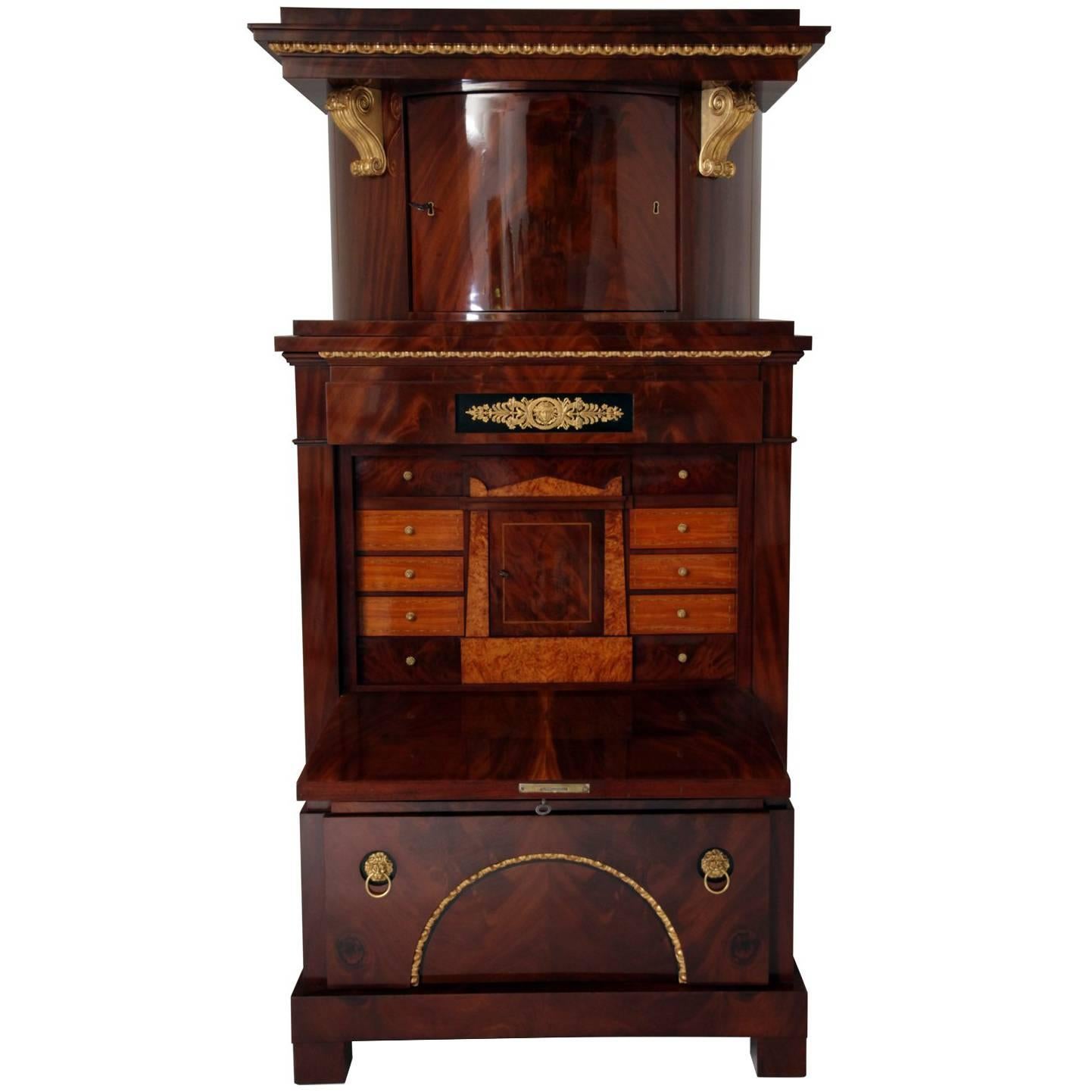 North German Empire Secretaire, 19th Century