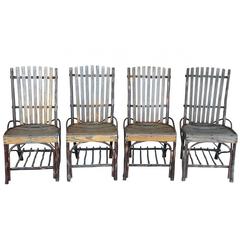 Set of Four Bentwood and Oak Chairs